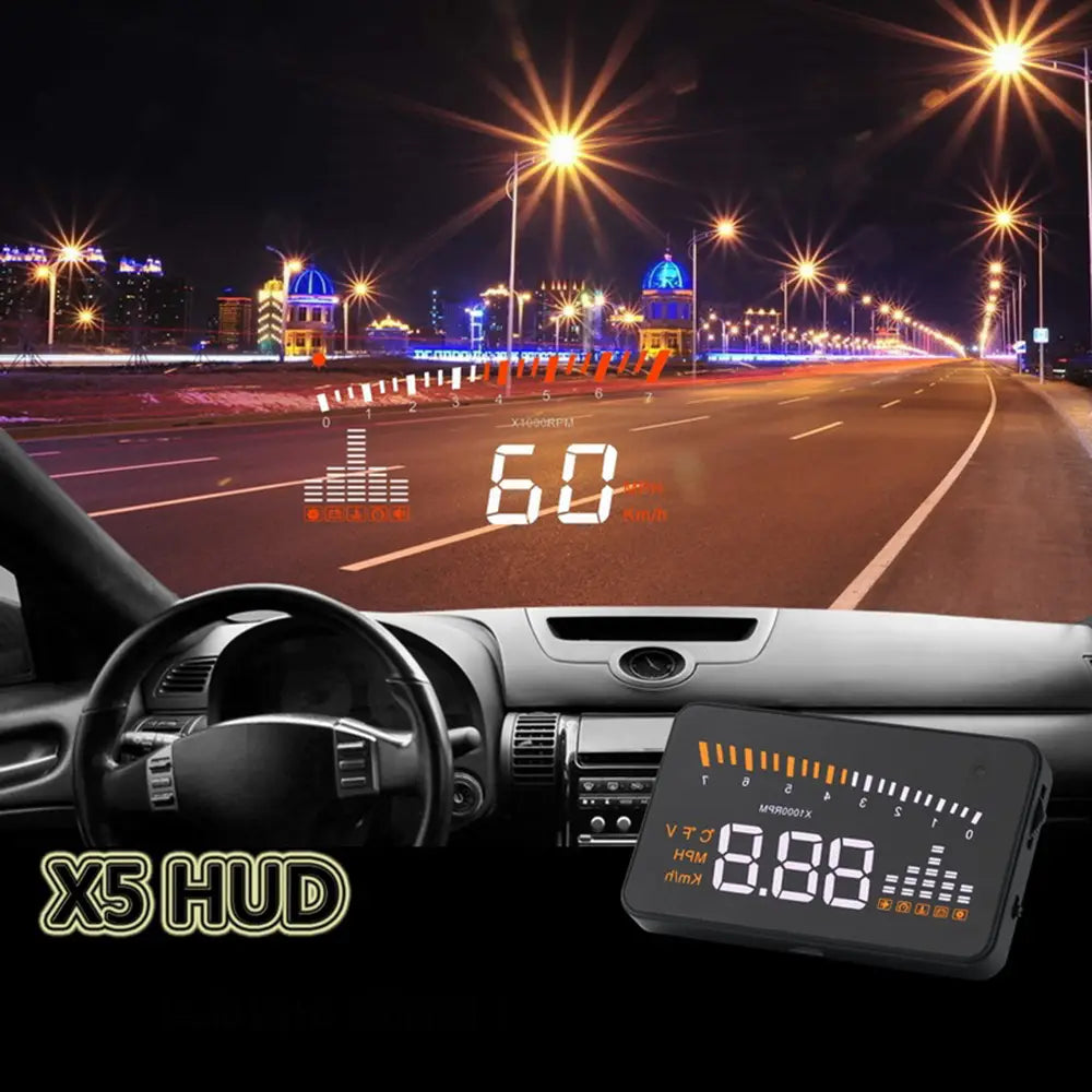 X5 Car HUD Head Up Display OBD II EOBD Automatic Matching