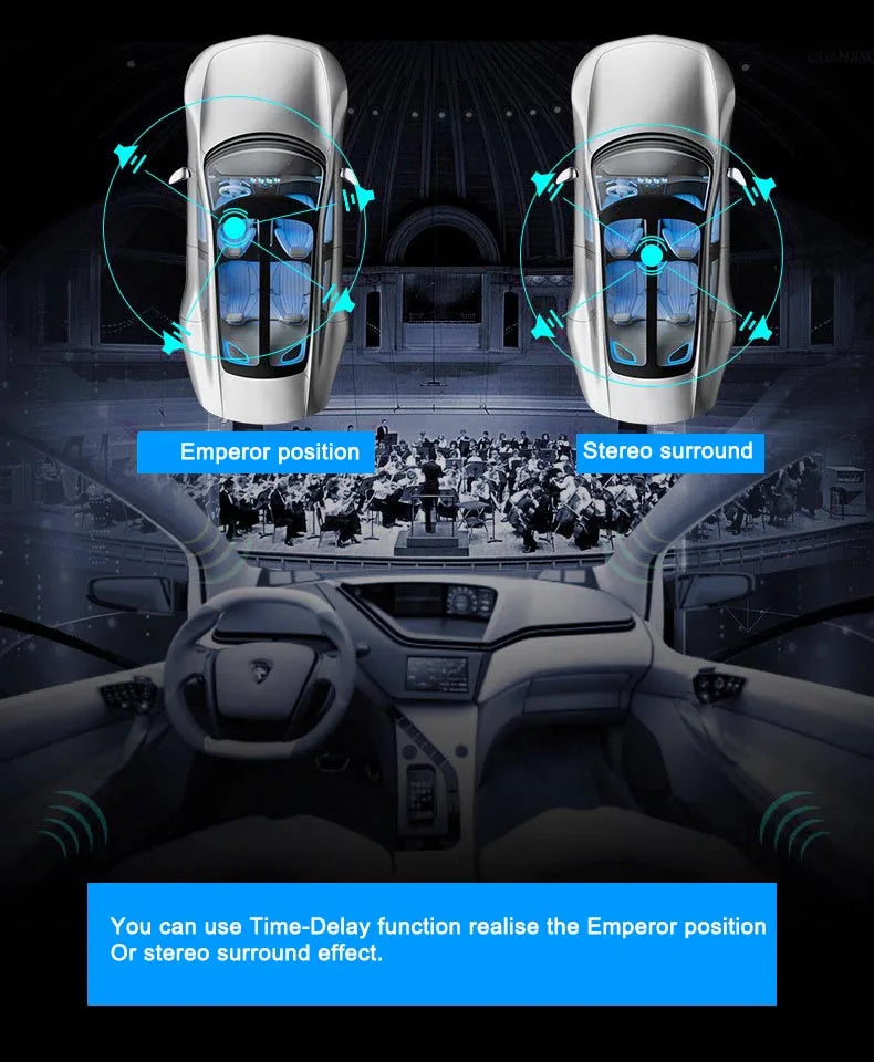 wiring harness 4X150W Car DSP amplifier with android Software app car radio sound upgrade digital audio signal processor