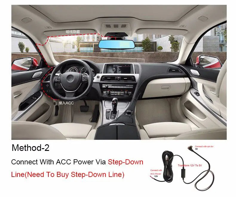 Full HD 1080P Car Dvr Camera Auto 4.3 Inch Rearview Mirror Digital Video Recorder Dual Lens Registratory Camcorder