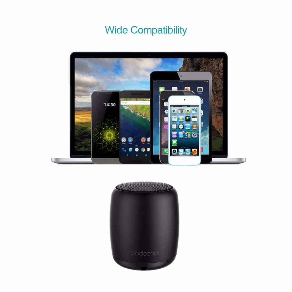 dodocool Loudspeaker Bluetooth Speaker Portable Stereo Handsfree Music Square Box Mini Wireless for Compute Phone PC