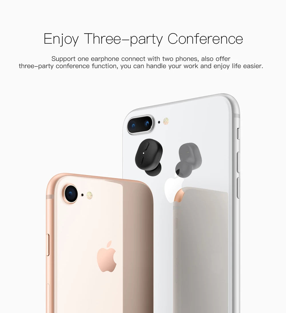 QCY Mini1 Teen Bluetooth Headset Magnet USB Charger Sport Wireless Headphone 3D Stereo