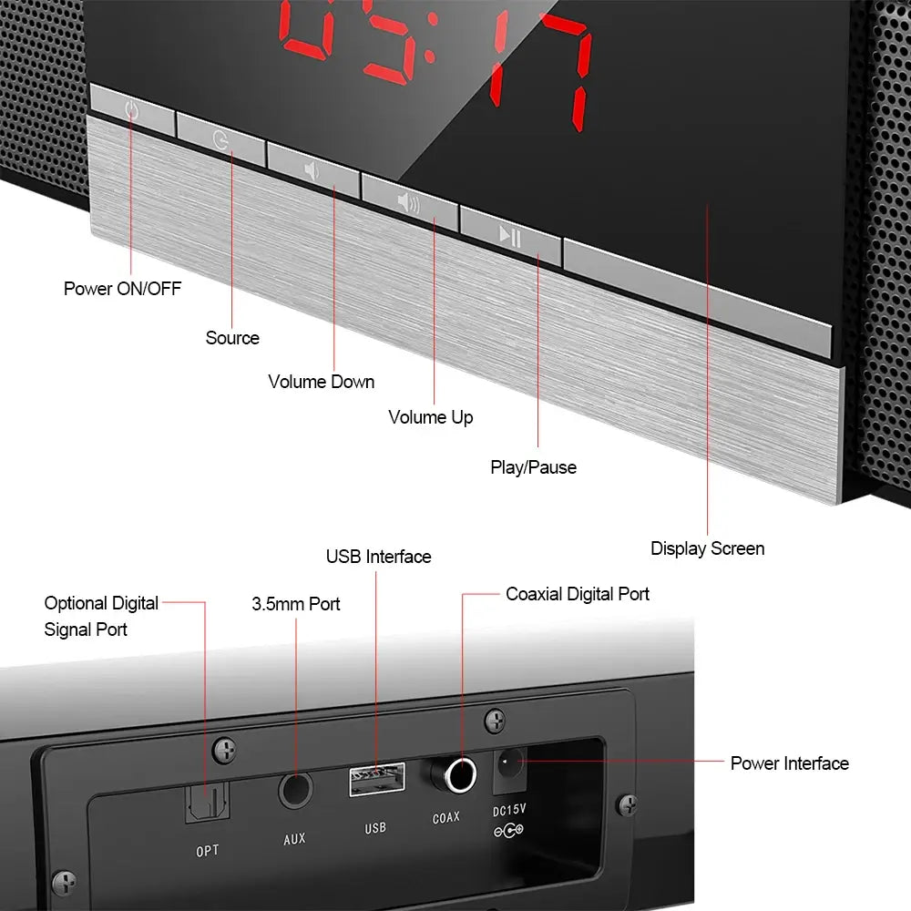 SR100 Plus Bluetooth Soundbar with Wireless Subwoofer