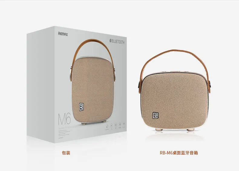 Remax M6 high quality mini portable desktop wireless Bluetooth audio HiFi support handsfree call NFC connection