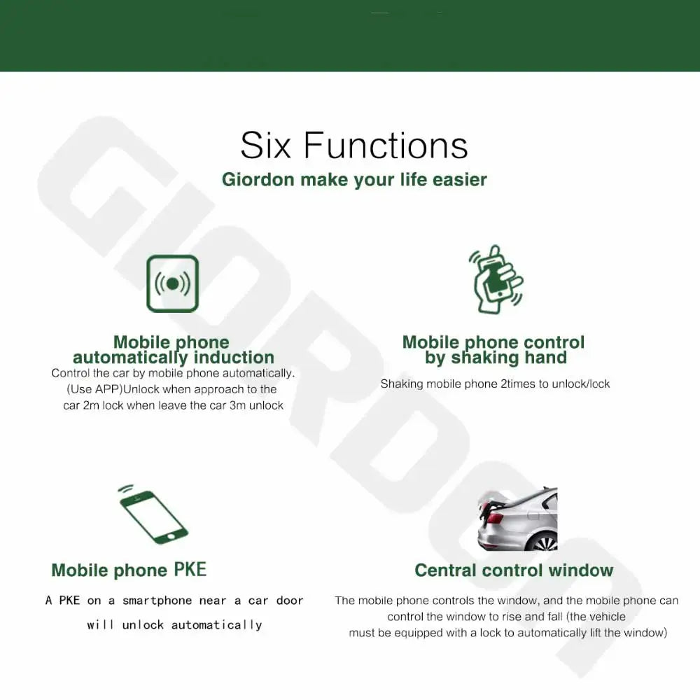 Universal Smart Key Central Locking Door Lock SmartPhone APP Auto Remote Keyless System Passive Trunk Car Alarm MP686B