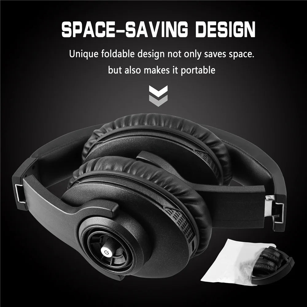 TOPROAD Bluetooth Headphone Wireless Foldable Stereo Earphones Auriculares Noise Cancelling Headset Bass Sound With Mic