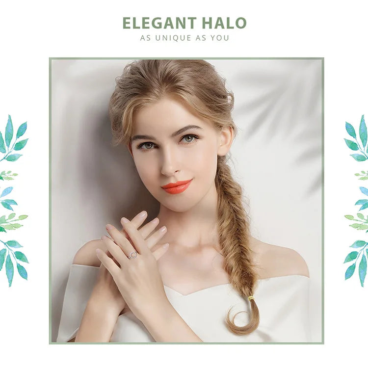 BAMOER 925 Sterling Silver Forever Clear Black CZ Circle Round Finger Rings SCR041