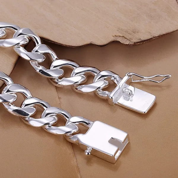 Men’s 24 ’’ 60cm 10mm N925 Sterling Silver color Necklace 115g Solid Snake Chain N011 Gift Pouches