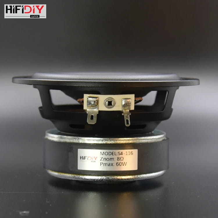 HI-FI DIY AUDIO 4.5 inch 60W Round Woofer Speaker High power BASS Home Theater 2.1 Subwoofer Unit 2 Crossover