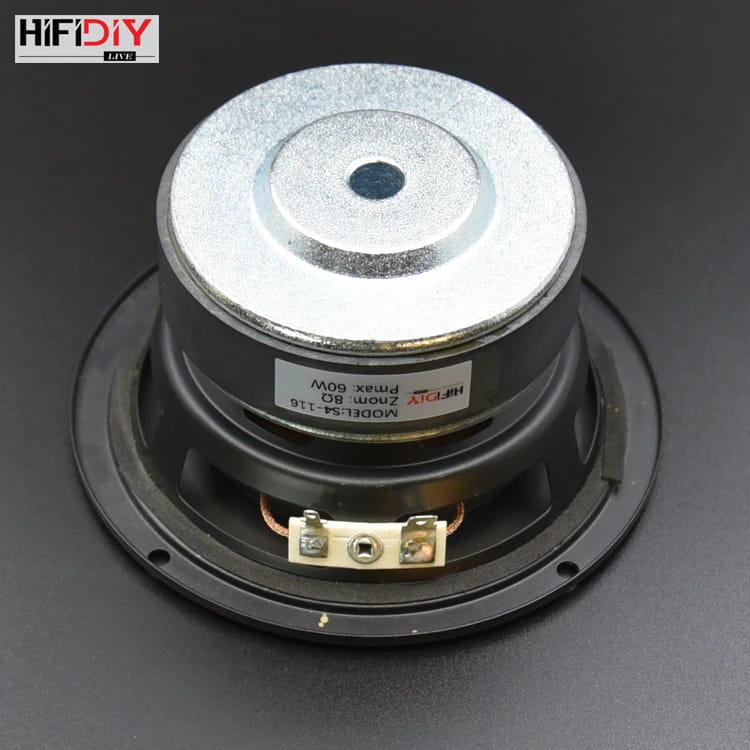 HI-FI DIY AUDIO 4.5 inch 60W Round Woofer Speaker High power BASS Home Theater 2.1 Subwoofer Unit 2 Crossover