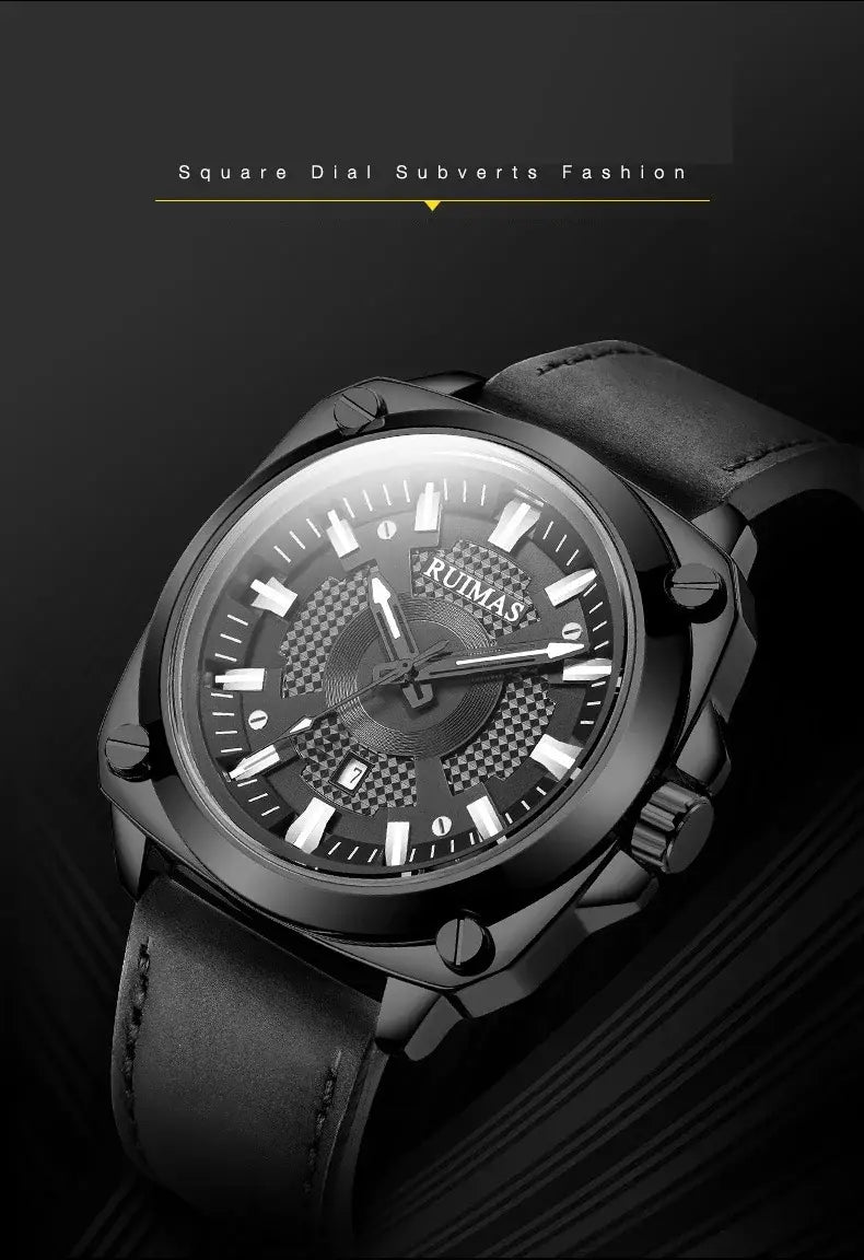 RUIMAS Men’s Quartz Watch - Leather Strap
