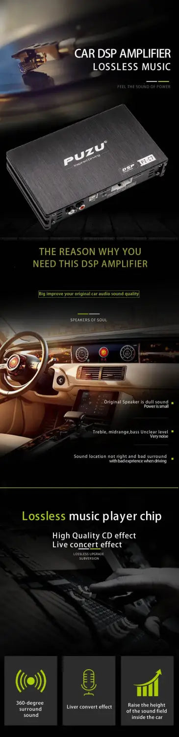 wiring harness 4X150W Car DSP amplifier with android Software app car radio sound upgrade digital audio signal processor