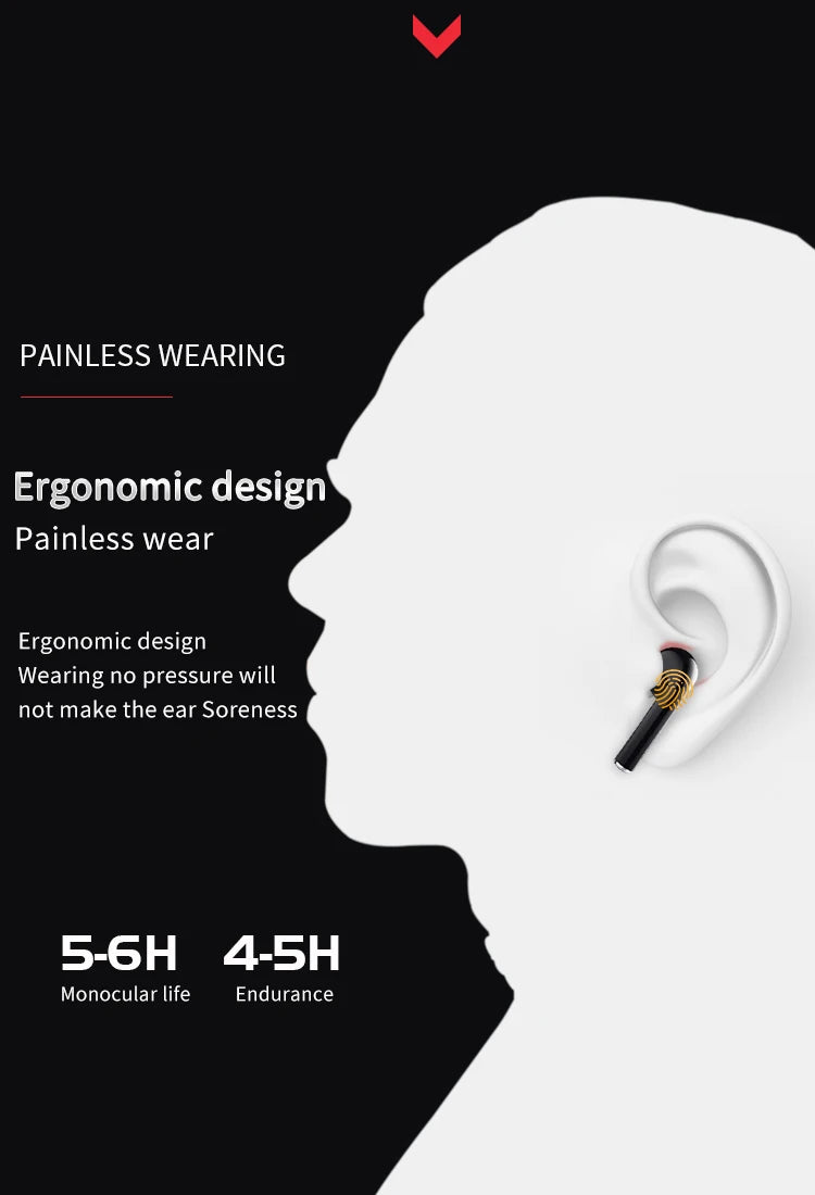 X10 V5.0 Bluetooth Auto Pairing Stereo Bass Earphone Wireless Touch Earbuds Headset Portable Strap Charge Case