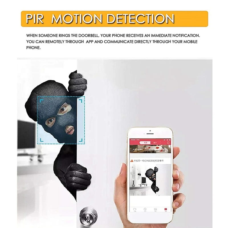V20 Smart WiFi Video Doorbell Camera Visual Intercom with Chime Night Vision IP Door Bell Wireless Home Security