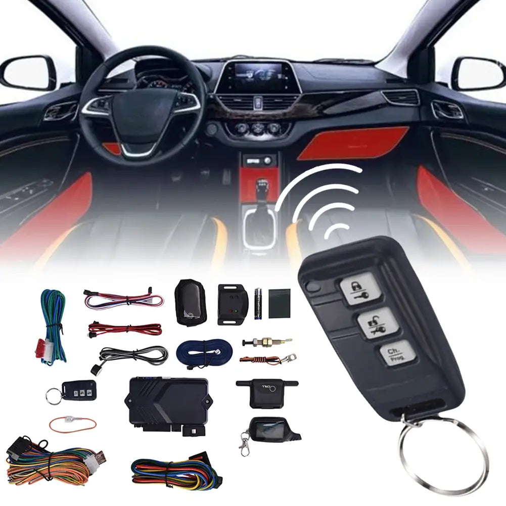 English Russian Version B9 Two-way Start Car Alarm Burglar System Remote Control With Silicone Cover Gift