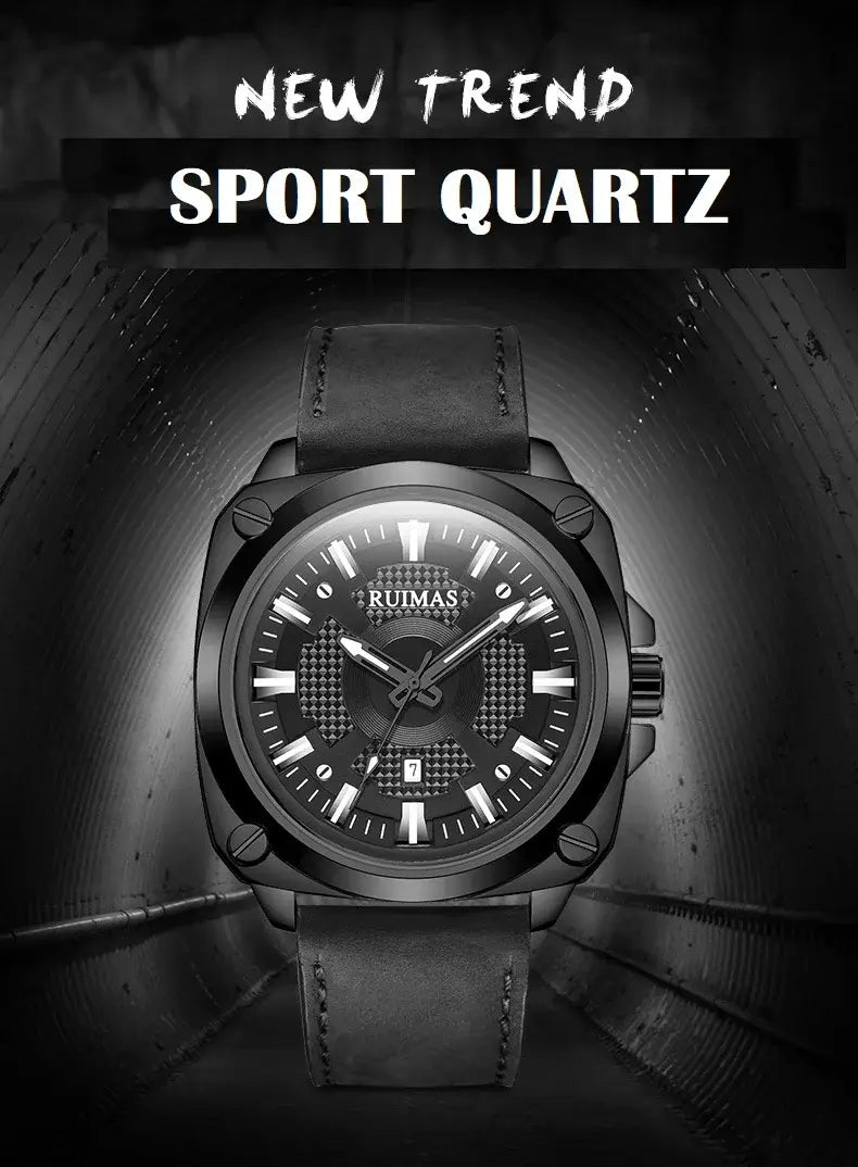 RUIMAS Men’s Quartz Watch - Leather Strap