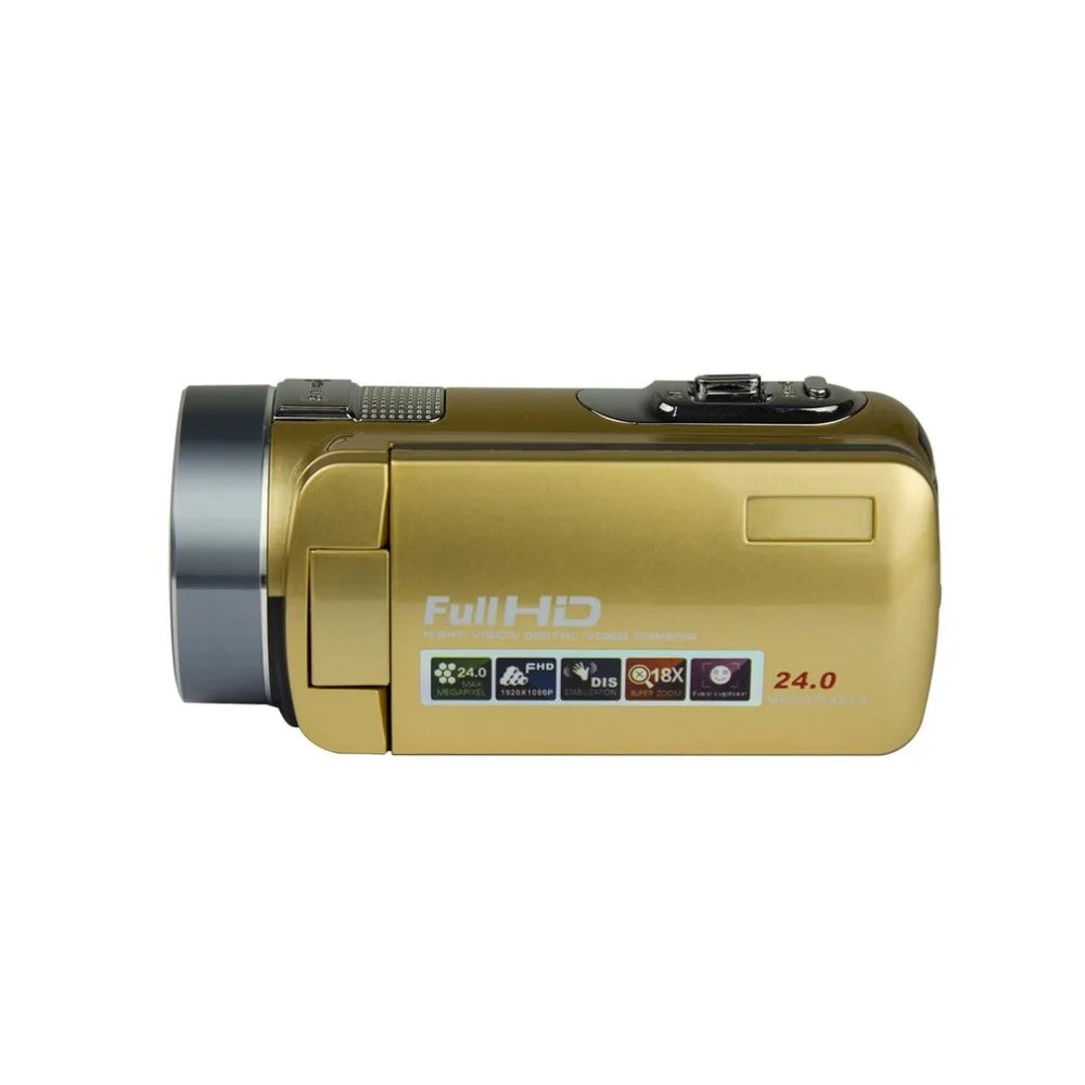 24MP Digital Camera 1920 x 1080 Full HD Night Vision 3.0 Inch LCD Screen 18X Zoom Video Camcorder Mini DV Drop Shipping