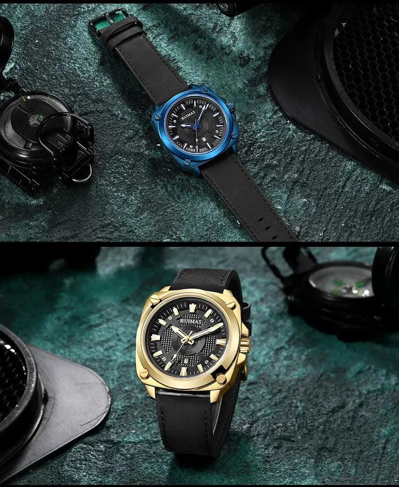 RUIMAS Men’s Quartz Watch - Leather Strap