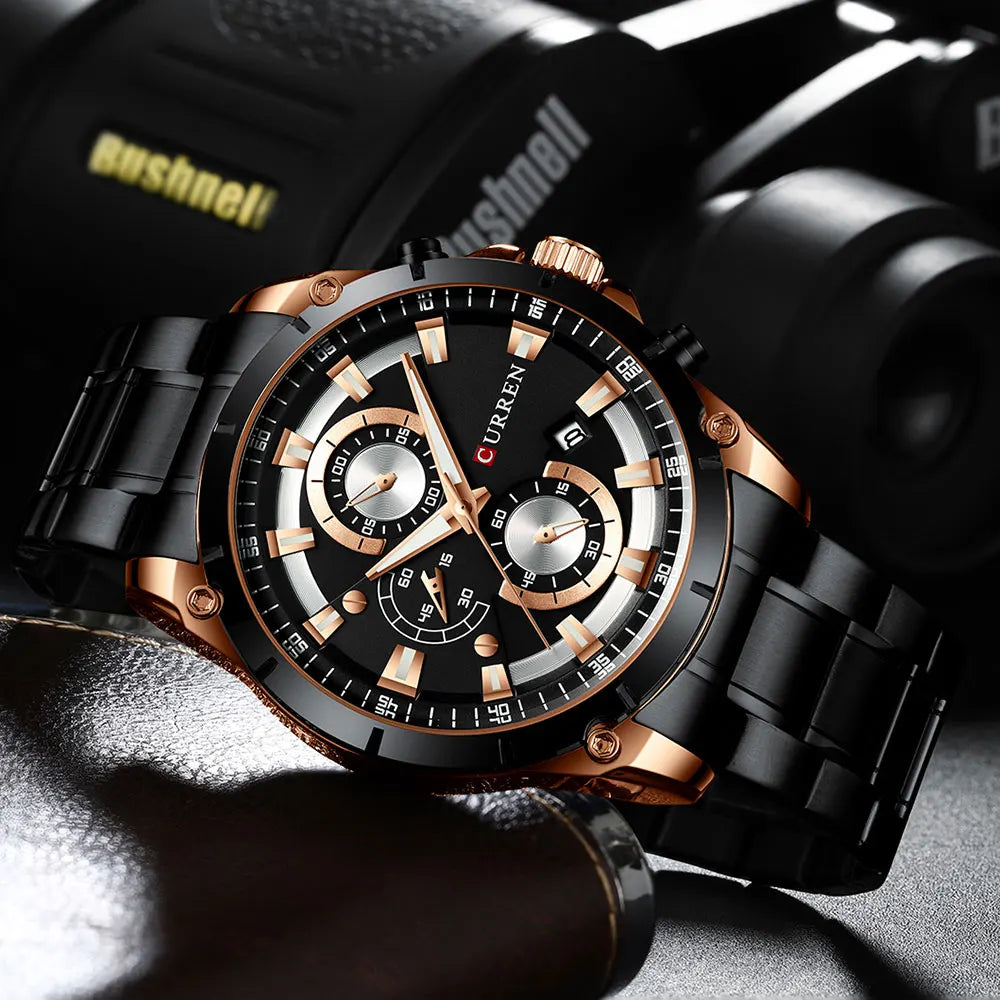 CURREN 8360 Men’s Waterproof Quartz Watch with Calendar