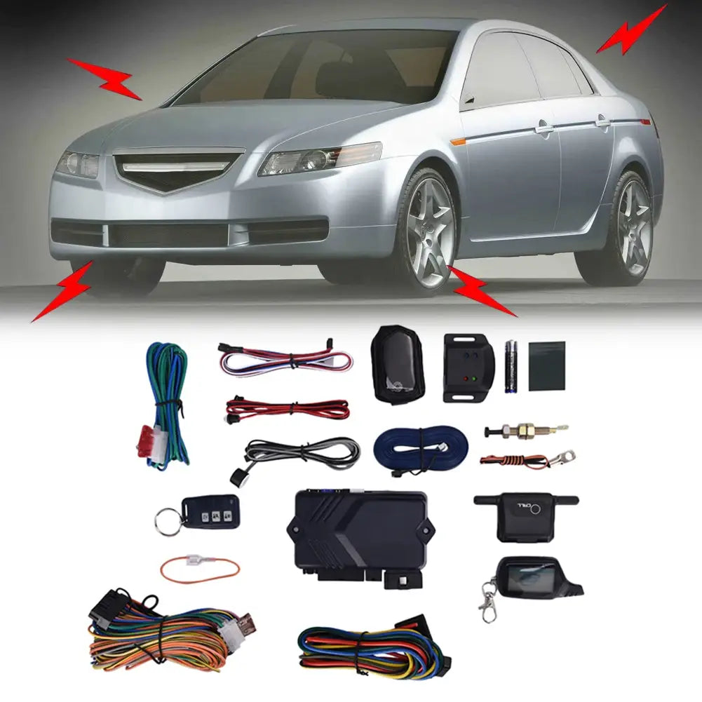 English Russian Version B9 Two-way Start Car Alarm Burglar System Remote Control With Silicone Cover Gift