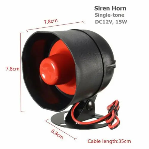DOXINGYE Universal One Way Car Burglar Alarm Protective System Security Anti-theft Siren Horn +2 Remote Control