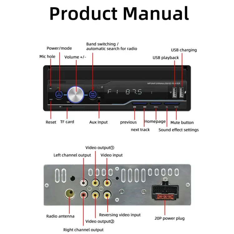 Wholesale 7 inch Manually Retractable carplay Screen Car