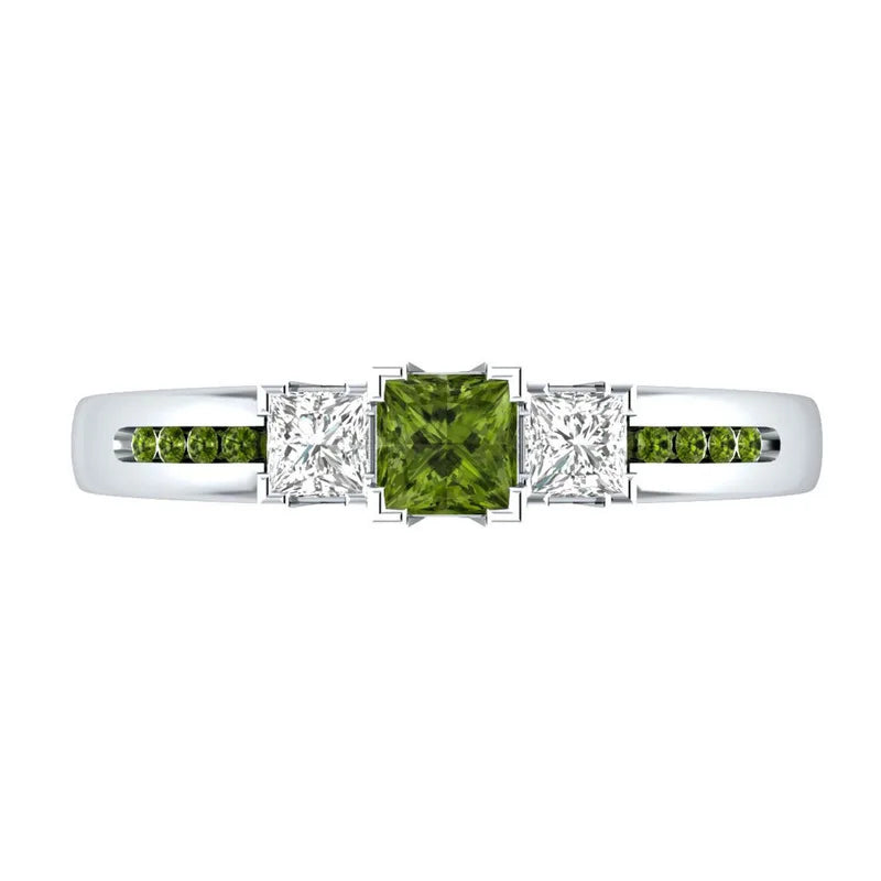 Classic Women Ring 925 Silver with Sapphire Emerald Amethyst Gemstone Jewelry Wedding Party Gifts size 6-10 wholesale