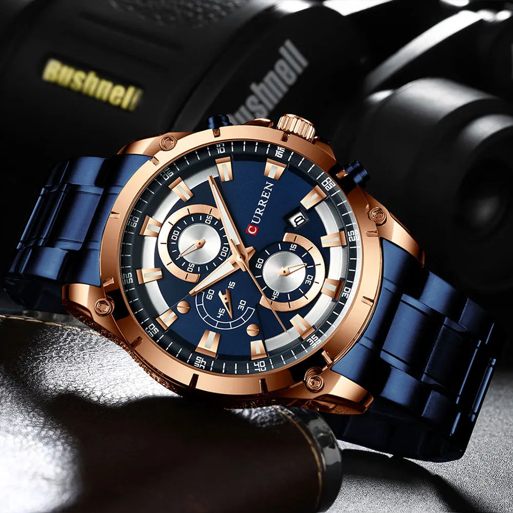 CURREN 8360 Men’s Waterproof Quartz Watch with Calendar