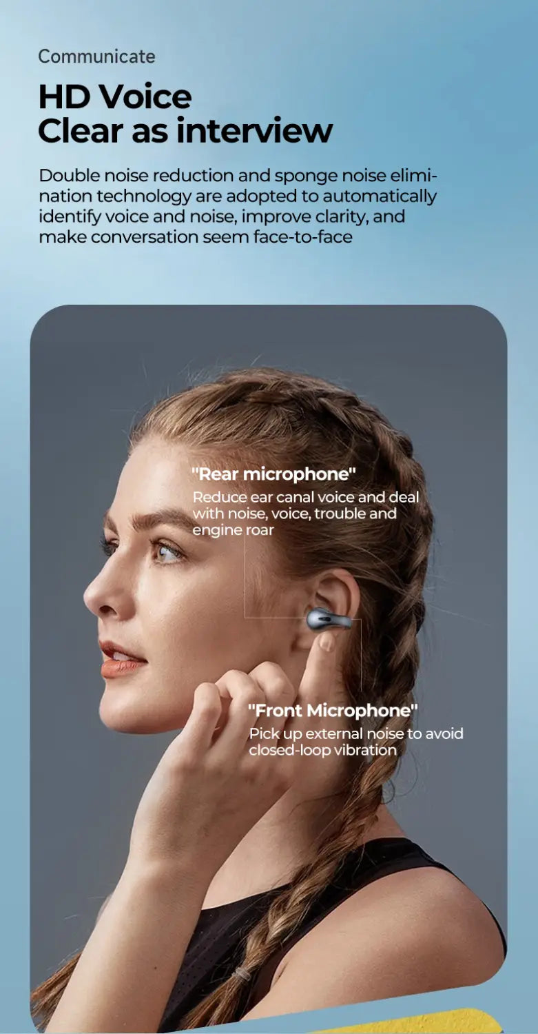 New i110 Sports Bluetooth Headset Bone Conduction Ear Clip Noise Reduction Does Not Reach The 5.3 Universal