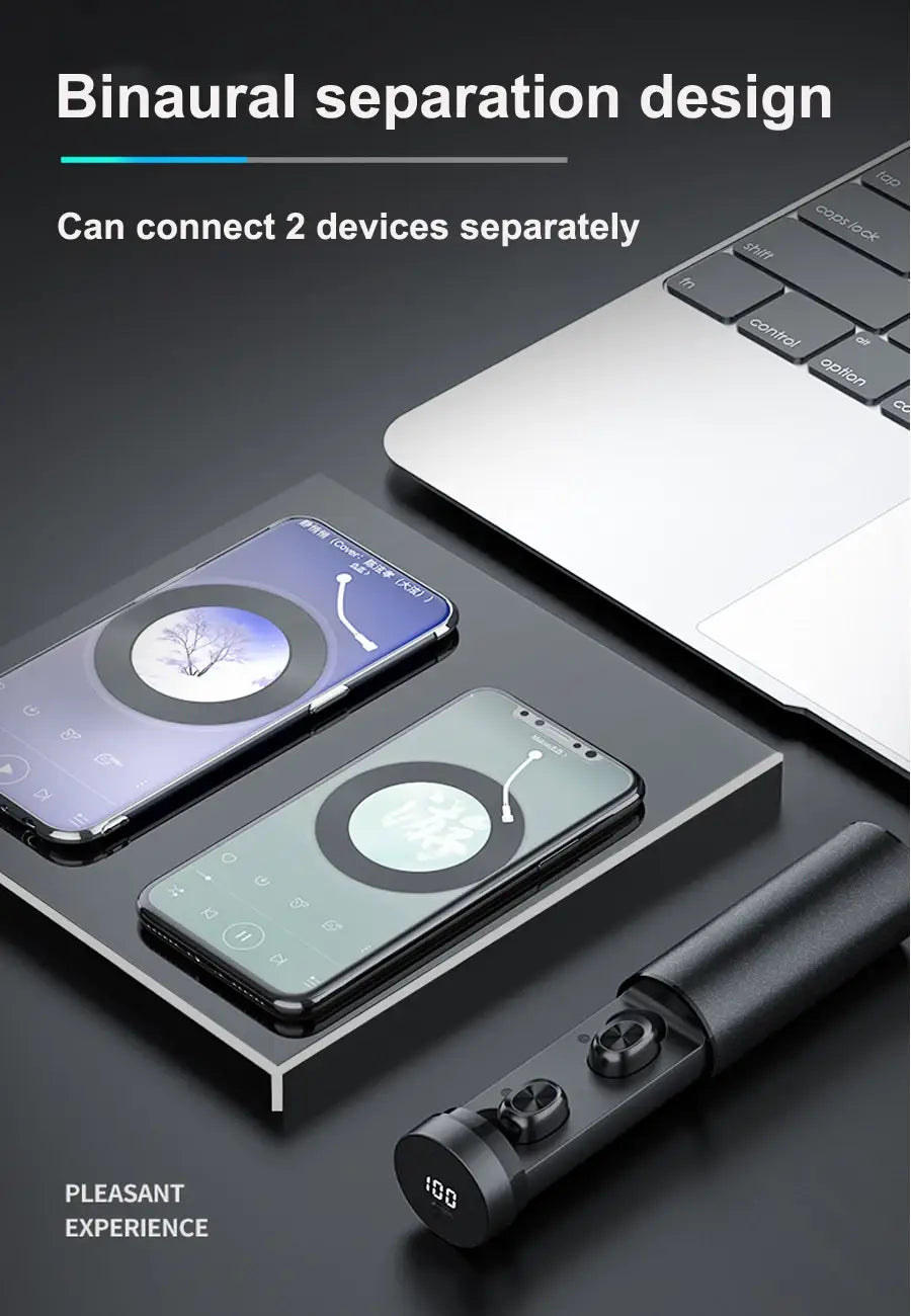 B9 Bluetooth Earphone Metal Matte Wireless Headphones TWS 5.0 Touch Earphones 8D Stereo Earbuds Noise Cancelling Caller