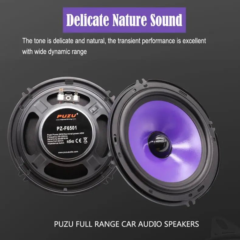 2pcs 6.5Inch 90W Subwoofer Car Speakers Heavy Mid-bass Modified Auto Audio Full Range Frequency Automotive