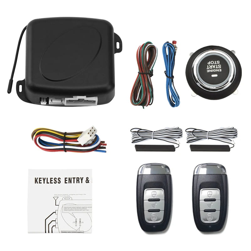 Hippcron Car Alarm Remote Control PKE Keyless Entry Engine Start System Push Button Starter Stop Auto