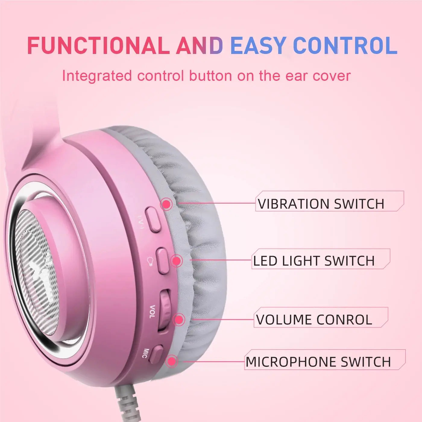 Wired Headphones Gaming Headset 3.5mm Stereo Surround Sound USB 7.1 Led Light Earphones With Microphone For PS4 Game