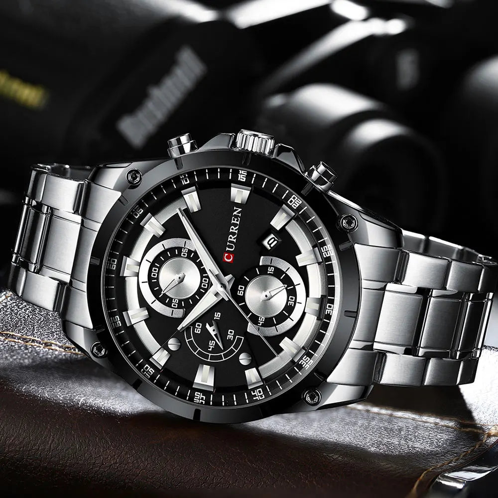 CURREN 8360 Men’s Waterproof Quartz Watch with Calendar