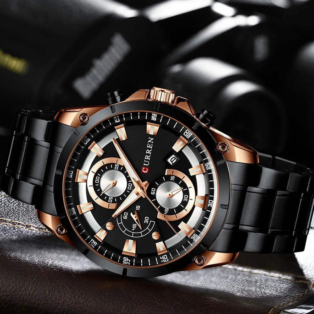 CURREN 8360 Men’s Waterproof Quartz Watch with Calendar