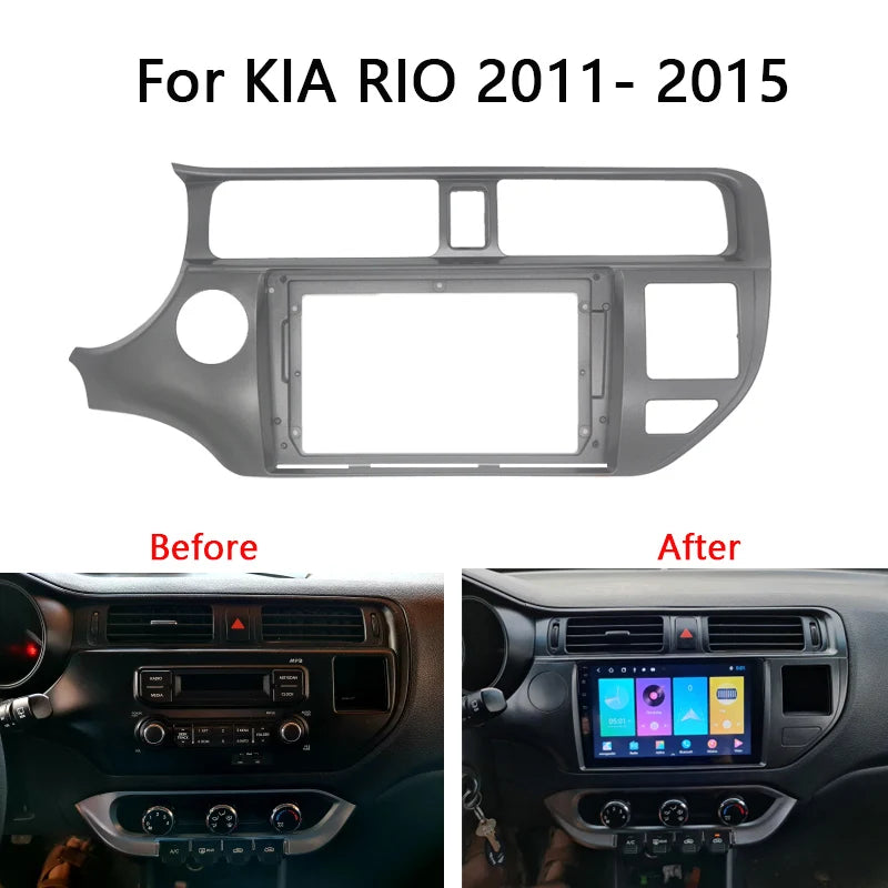 7/9“ 2 Din Head Unit Car Radio Frame Kit For KIA RIO 2011 2012 2013 2014 2015 Auto Stereo Install Dash Panel Fascia