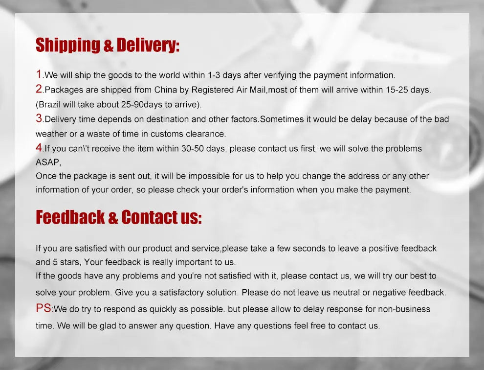 Naviforce brand men fashion quartz watch shipping and delivery info