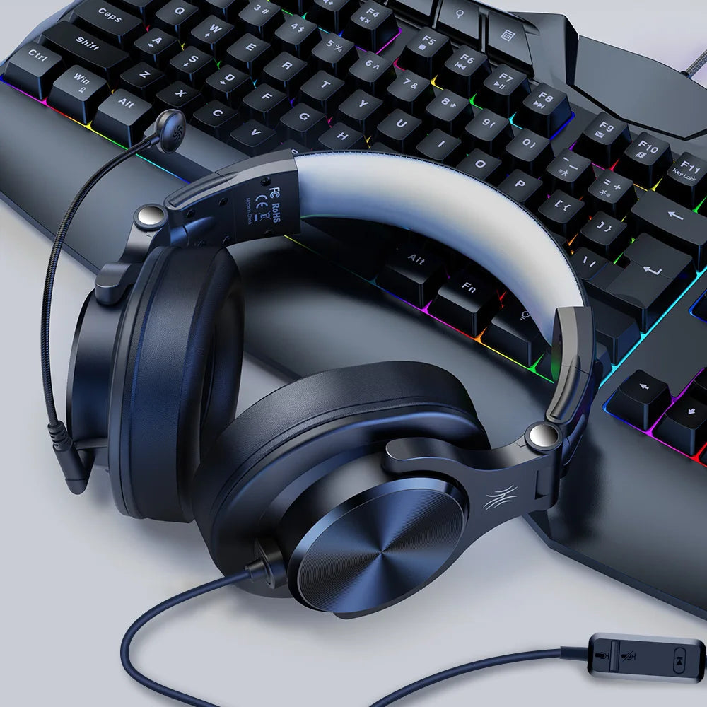 Oneodio Wired Gaming Headset with Detachable Microphone
