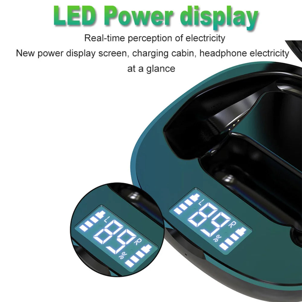 T11 Led Display Bluetooth Earphones TWS Wireless Sports headphones earburds Waterproof 8D Stereo Handsets with MIC