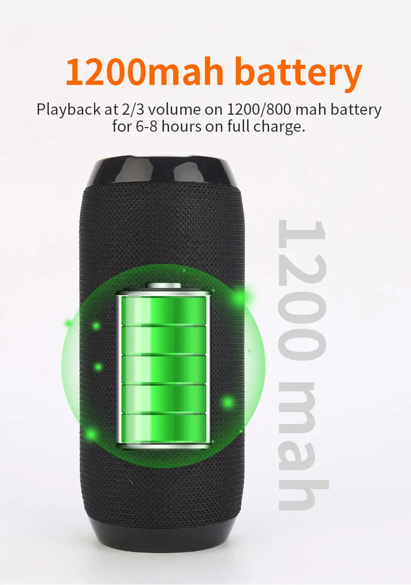 Portable Speaker Wireless Bluetooth-compatible Subwoofer Outdoor Waterproof Loudspeaker Stereo Surround Support FM