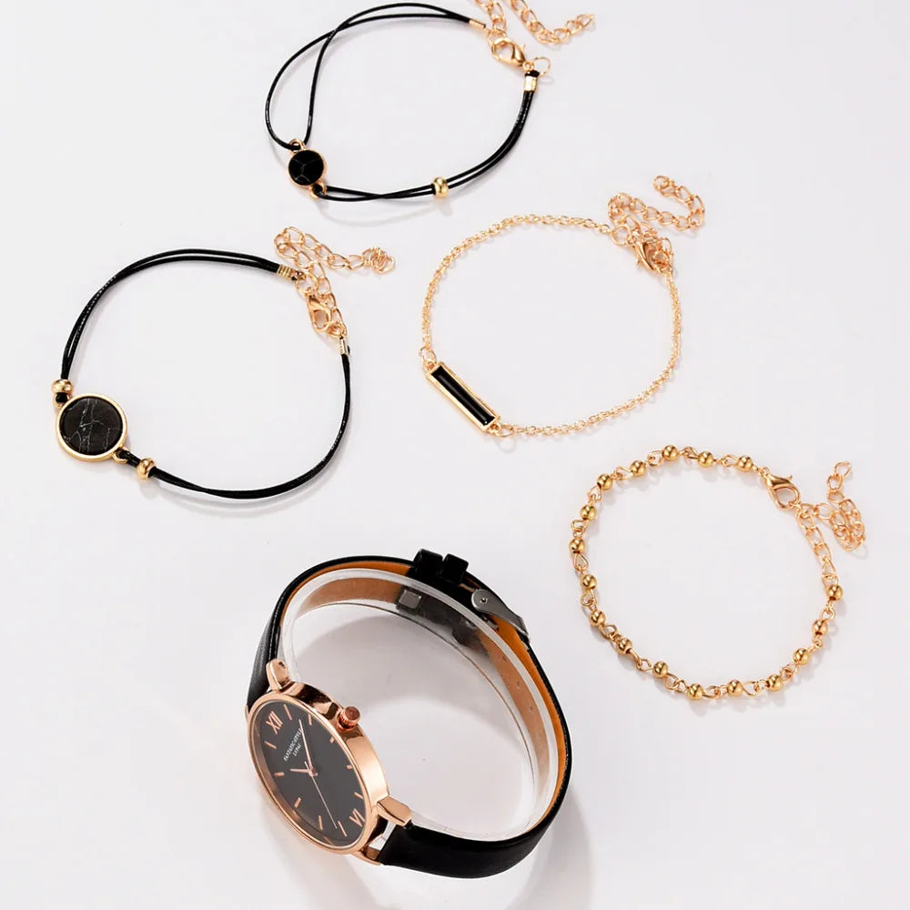 5pcs Women’s Luxury Watch Set - Gift For Her