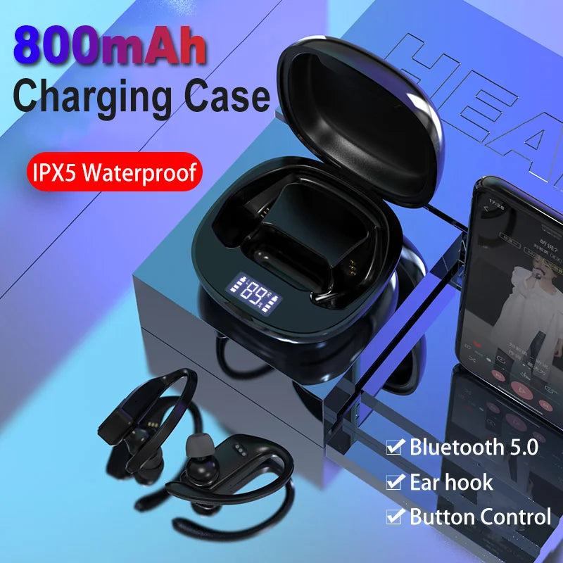 T11 Led Display Bluetooth Earphones TWS Wireless Sports headphones earburds Waterproof 8D Stereo Handsets with MIC