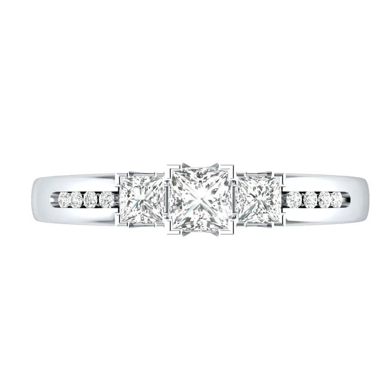 Classic Women Ring 925 Silver with Sapphire Emerald Amethyst Gemstone Jewelry Wedding Party Gifts size 6-10 wholesale