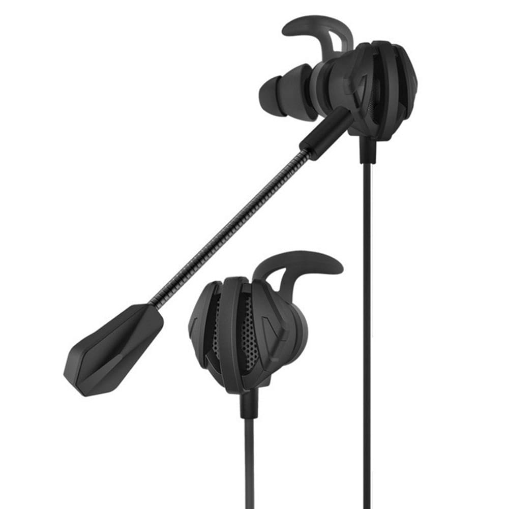 Portable Dynamic Noise Reduction In-Ear Wired Call Earphones Gaming Computer Earpiece With Dual Mic