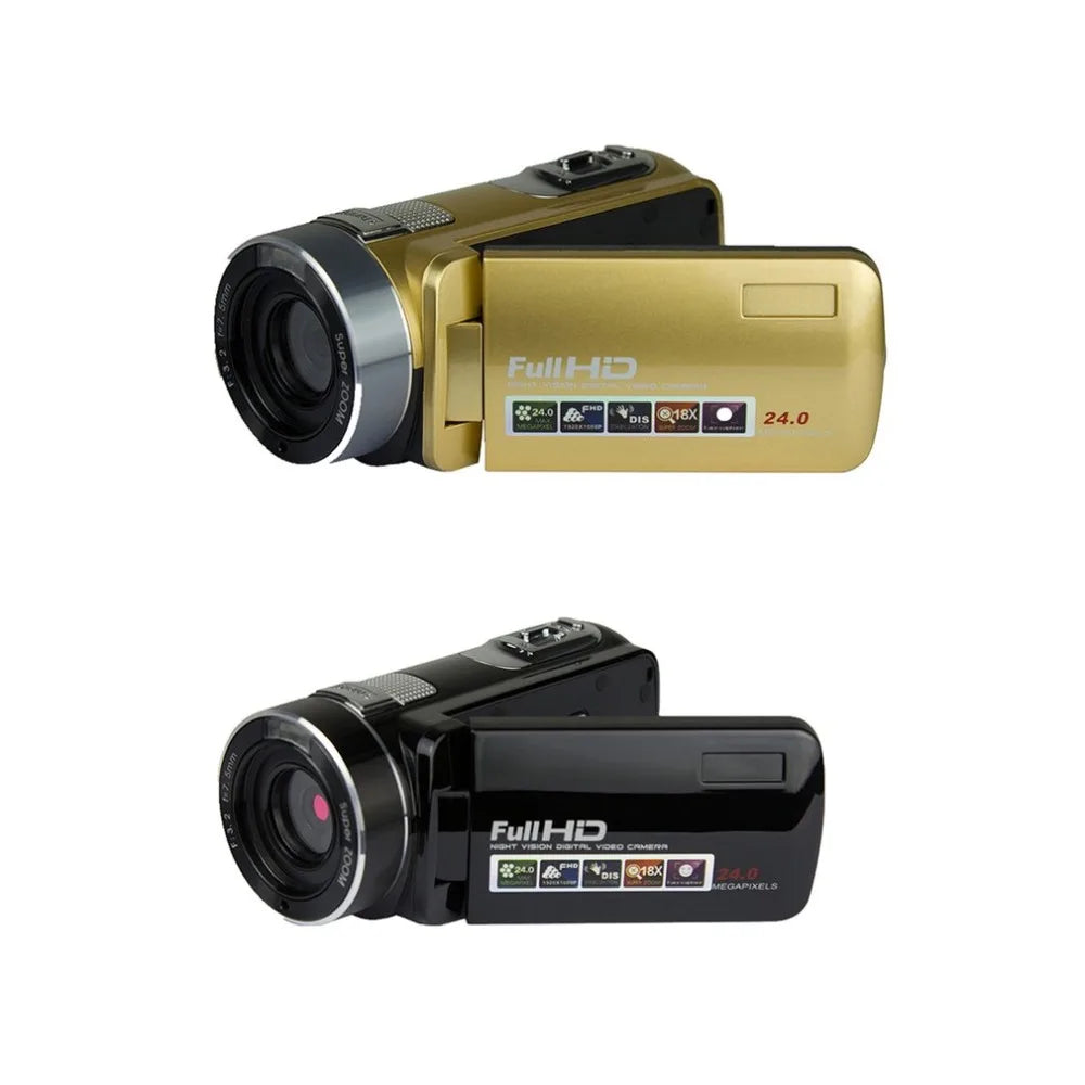 24MP Digital Camera 1920 x 1080 Full HD Night Vision 3.0 Inch LCD Screen 18X Zoom Video Camcorder Mini DV Drop Shipping