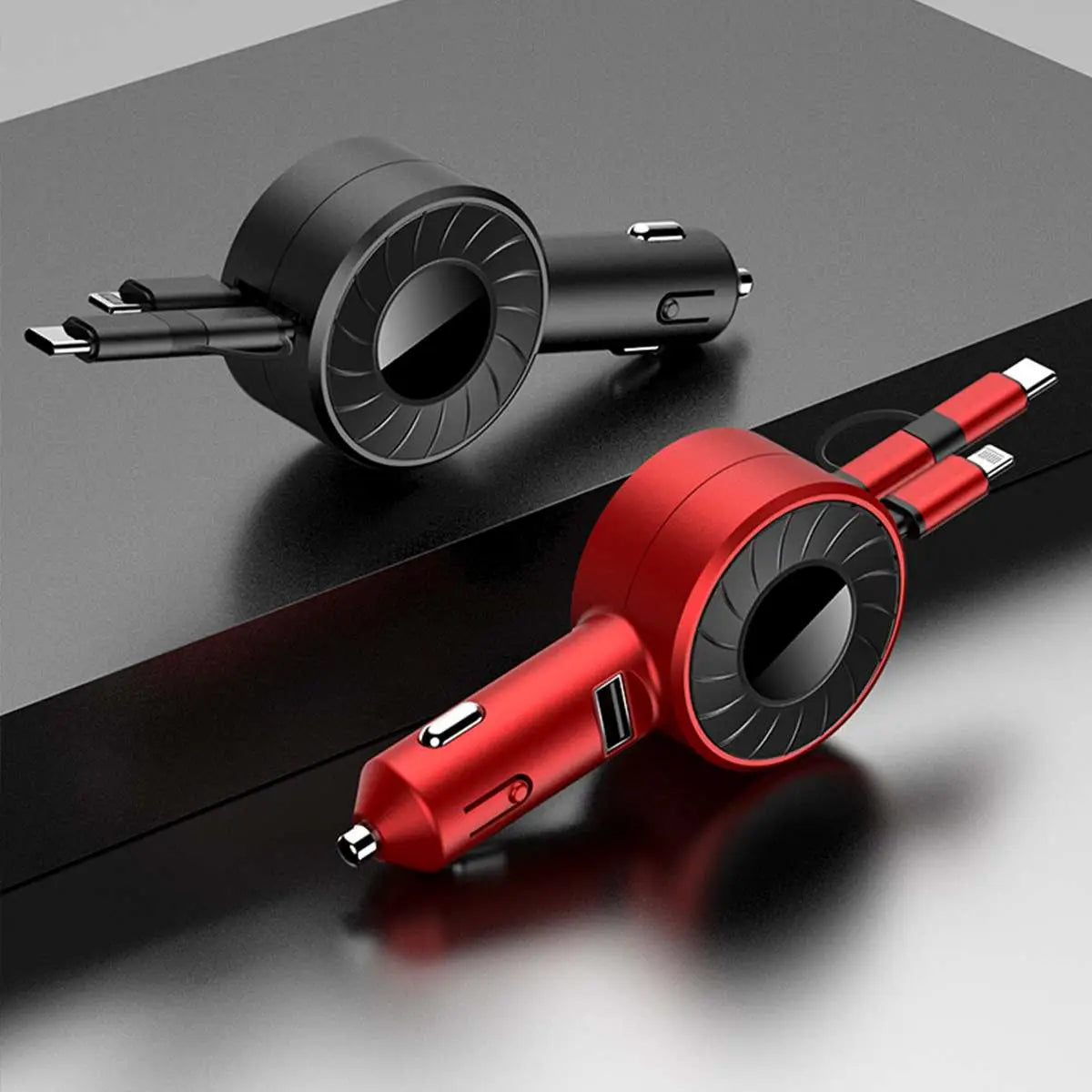 3-IN-1 Car Charger Mobile Phone Adapter