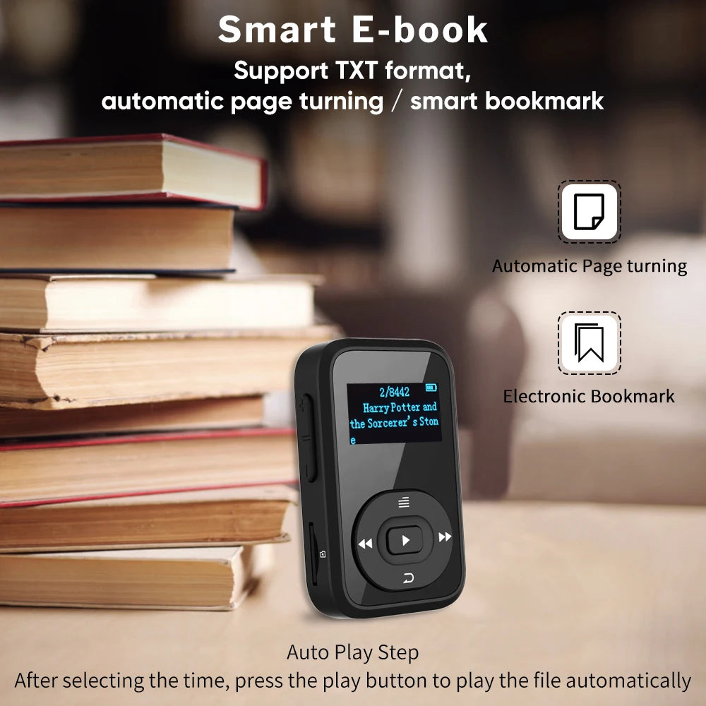 Deelife Bluetooth MP3 player Music Sport Clip Portable Walkman with Armband Mini Players FM Radio Ebook Voice Recorder