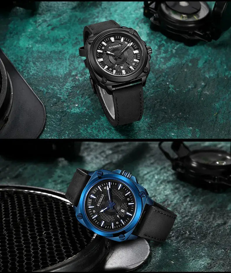 RUIMAS Men’s Quartz Watch - Leather Strap