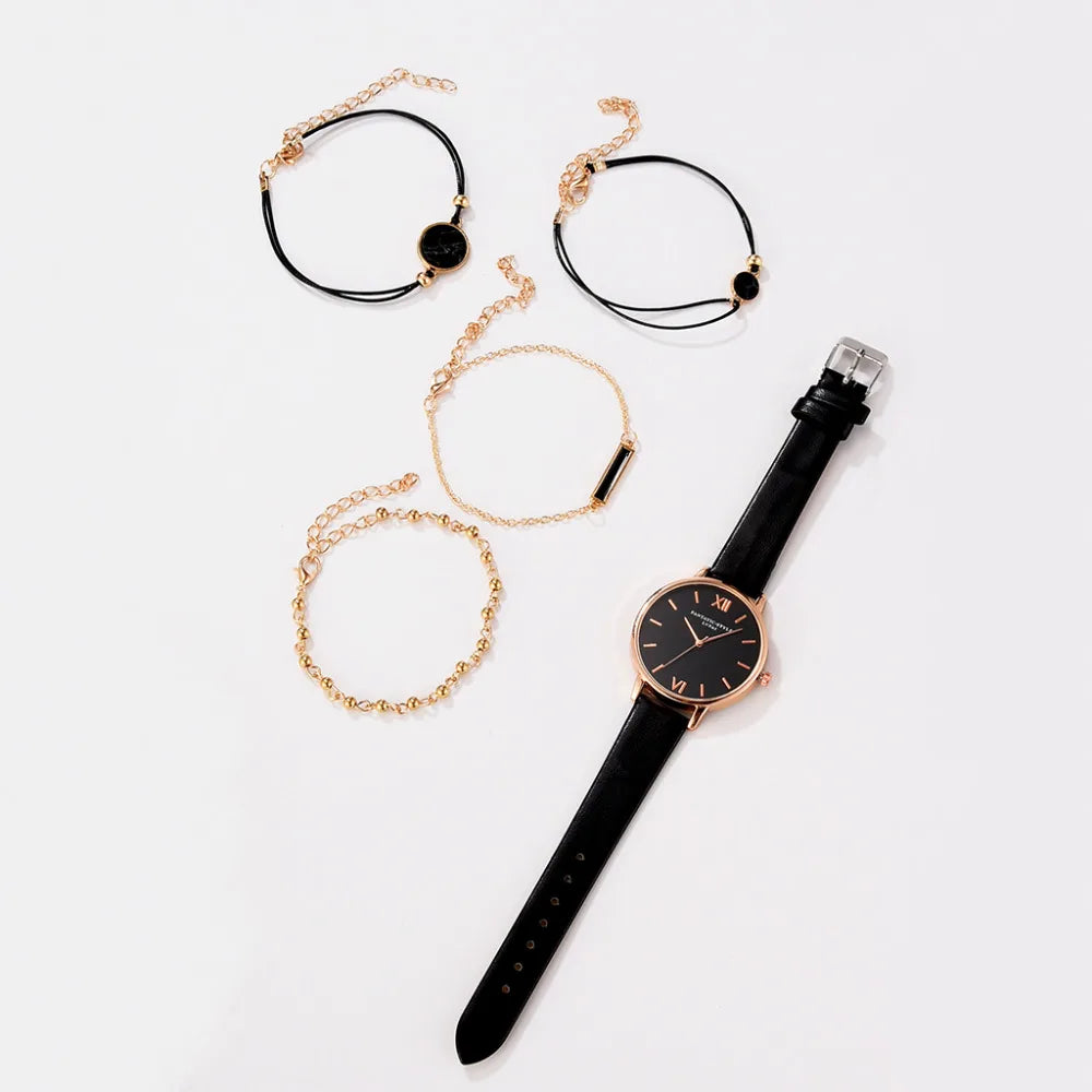 5pcs Women’s Luxury Watch Set - Gift For Her