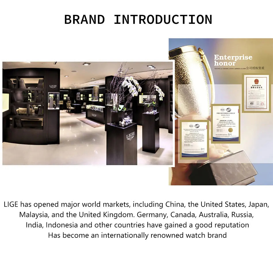 2025 New Mens Watches LIGE Top Brand Luxury Leather Casual Quartz Watch Men’s Sport Waterproof Clock Relogio Masculino