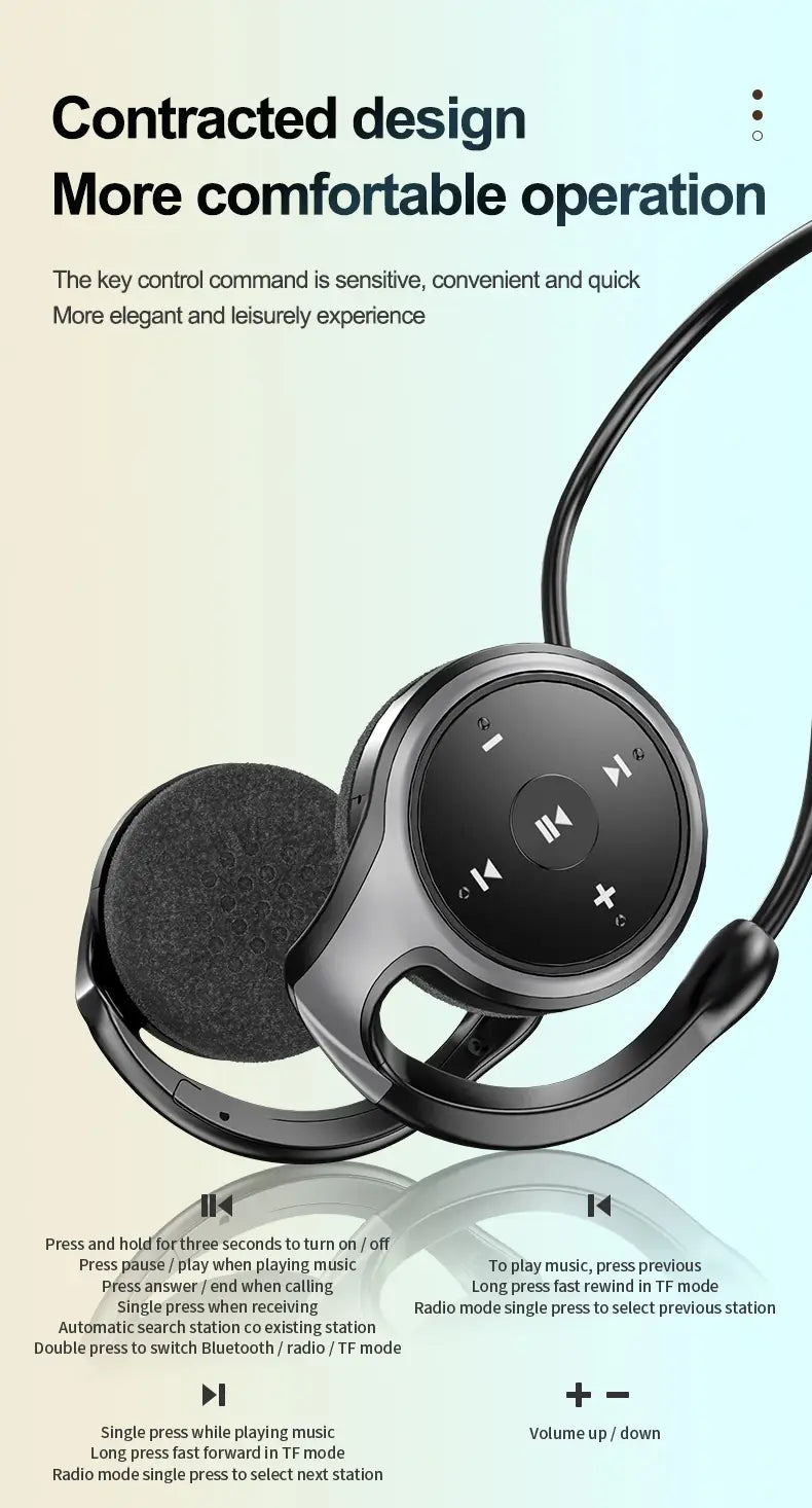 New Sport Bluetooth Headphone with MP3 player FM radio mic